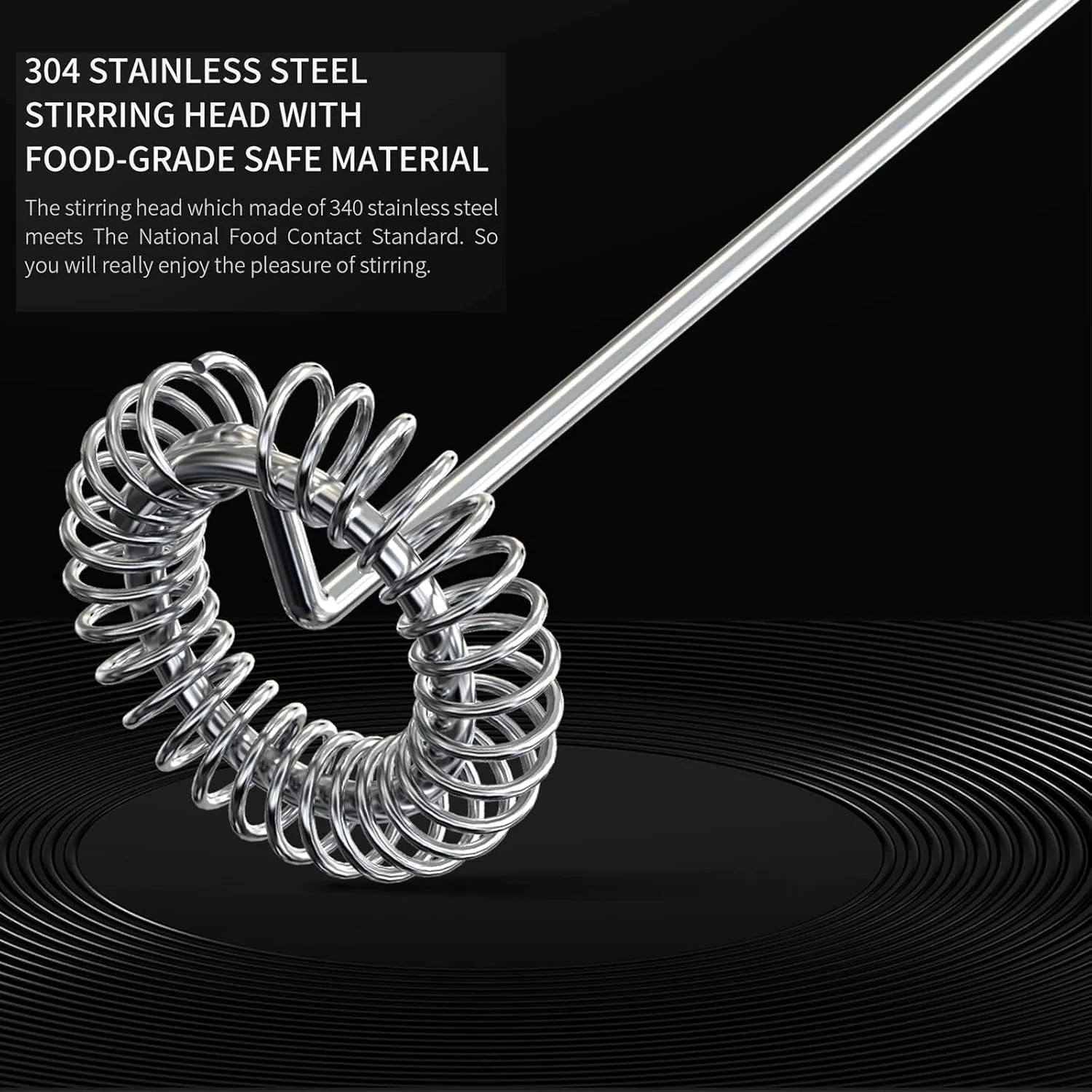 Milk Frother Coffee Mixer Wand USB Rechargeable Drink Mixer Stainless Steel Mini Whisk for Egg,Drink Frother Portable Kitchen Co - Image 4