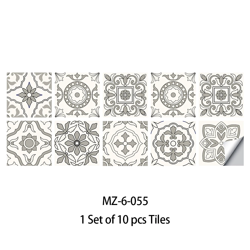 Gray & Beige Peel & Stick Tile Stickers – Matte Wall & Floor Decals for Kitchen & Bathroom (10pcs) - Image 8