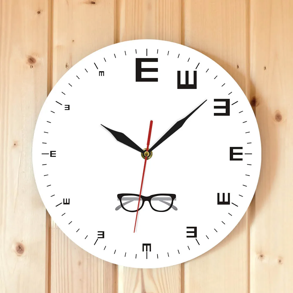 Eye Chart Modern Design Wall Clock Ophthalmology Decor Optometry Vision Test Artwork Silent Quartz Clock Wall Watch Oculist Gift - Image 25