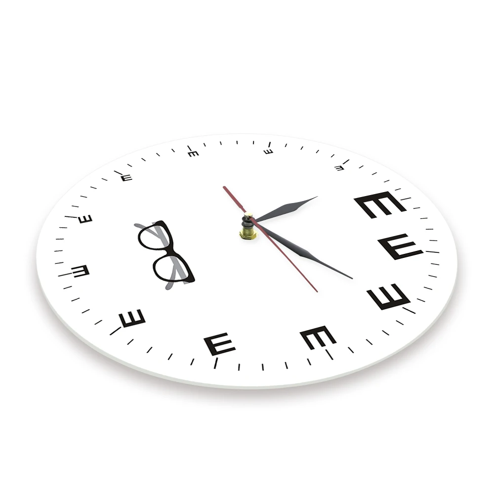 Eye Chart Modern Design Wall Clock Ophthalmology Decor Optometry Vision Test Artwork Silent Quartz Clock Wall Watch Oculist Gift - Image 12