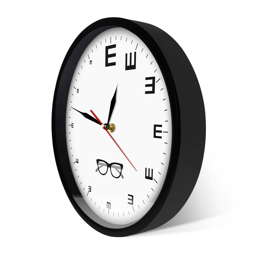 Eye Chart Modern Design Wall Clock Ophthalmology Decor Optometry Vision Test Artwork Silent Quartz Clock Wall Watch Oculist Gift - Image 15