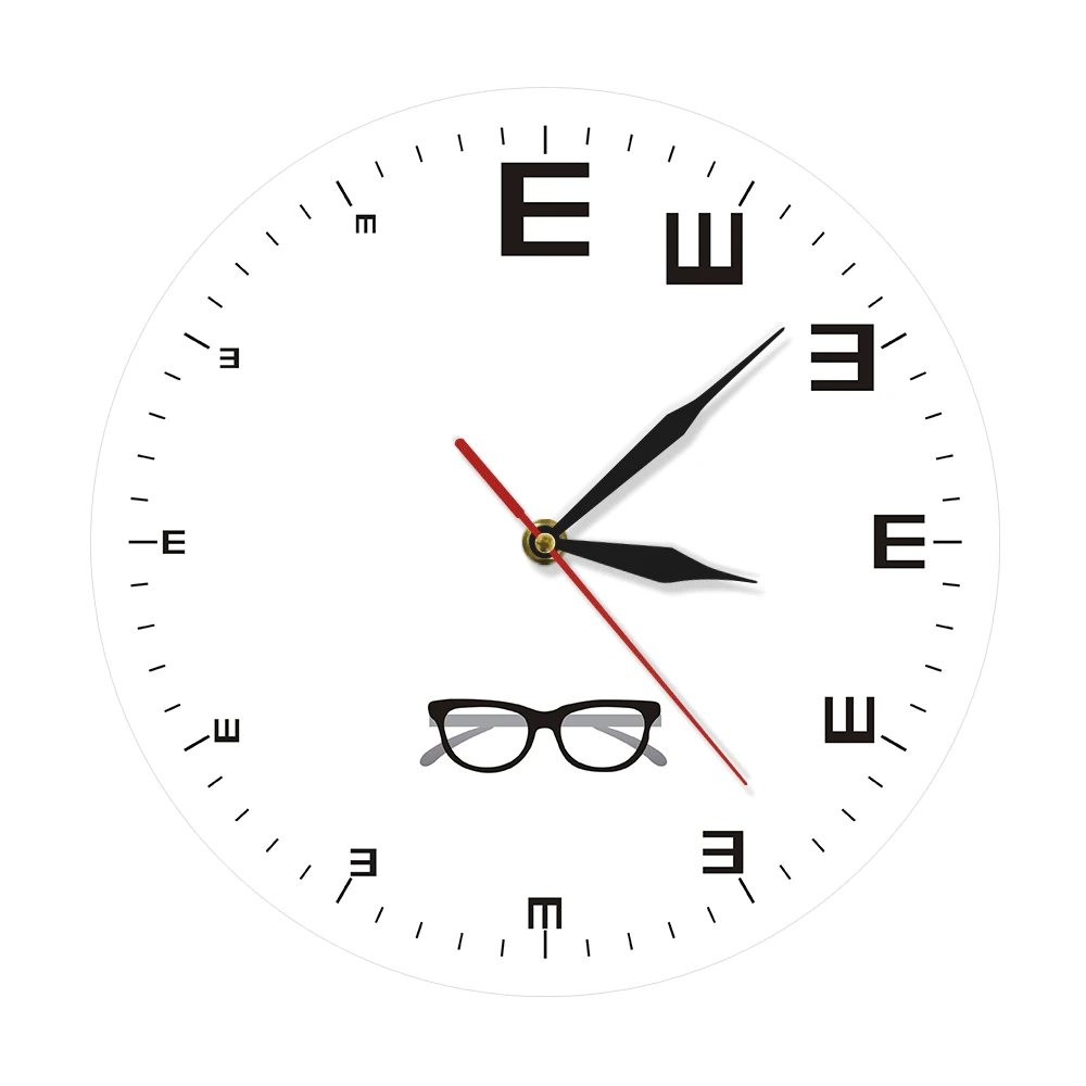 Eye Chart Modern Design Wall Clock Ophthalmology Decor Optometry Vision Test Artwork Silent Quartz Clock Wall Watch Oculist Gift - Image 10