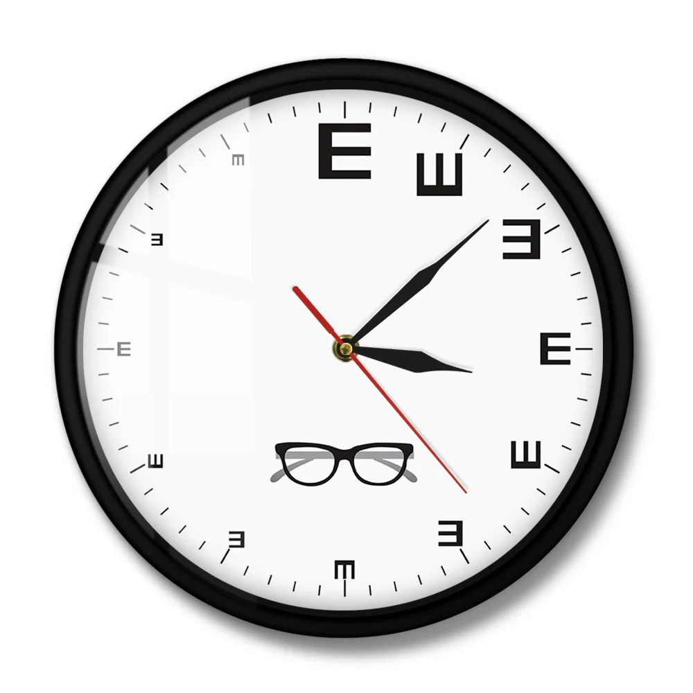 Eye Chart Modern Design Wall Clock Ophthalmology Decor Optometry Vision Test Artwork Silent Quartz Clock Wall Watch Oculist Gift - Image 14