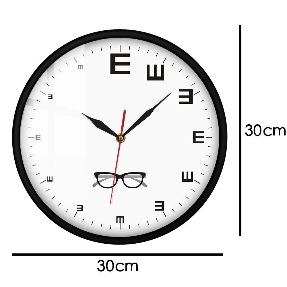Eye Chart Modern Design Wall Clock Ophthalmology Decor Optometry Vision Test Artwork Silent Quartz Clock Wall Watch Oculist Gift - Image 9