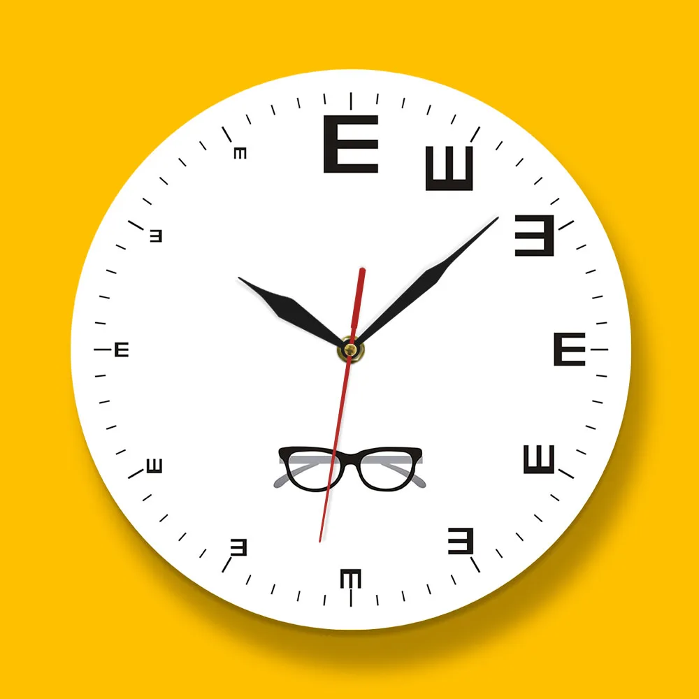 Eye Chart Modern Design Wall Clock Ophthalmology Decor Optometry Vision Test Artwork Silent Quartz Clock Wall Watch Oculist Gift - Image 26