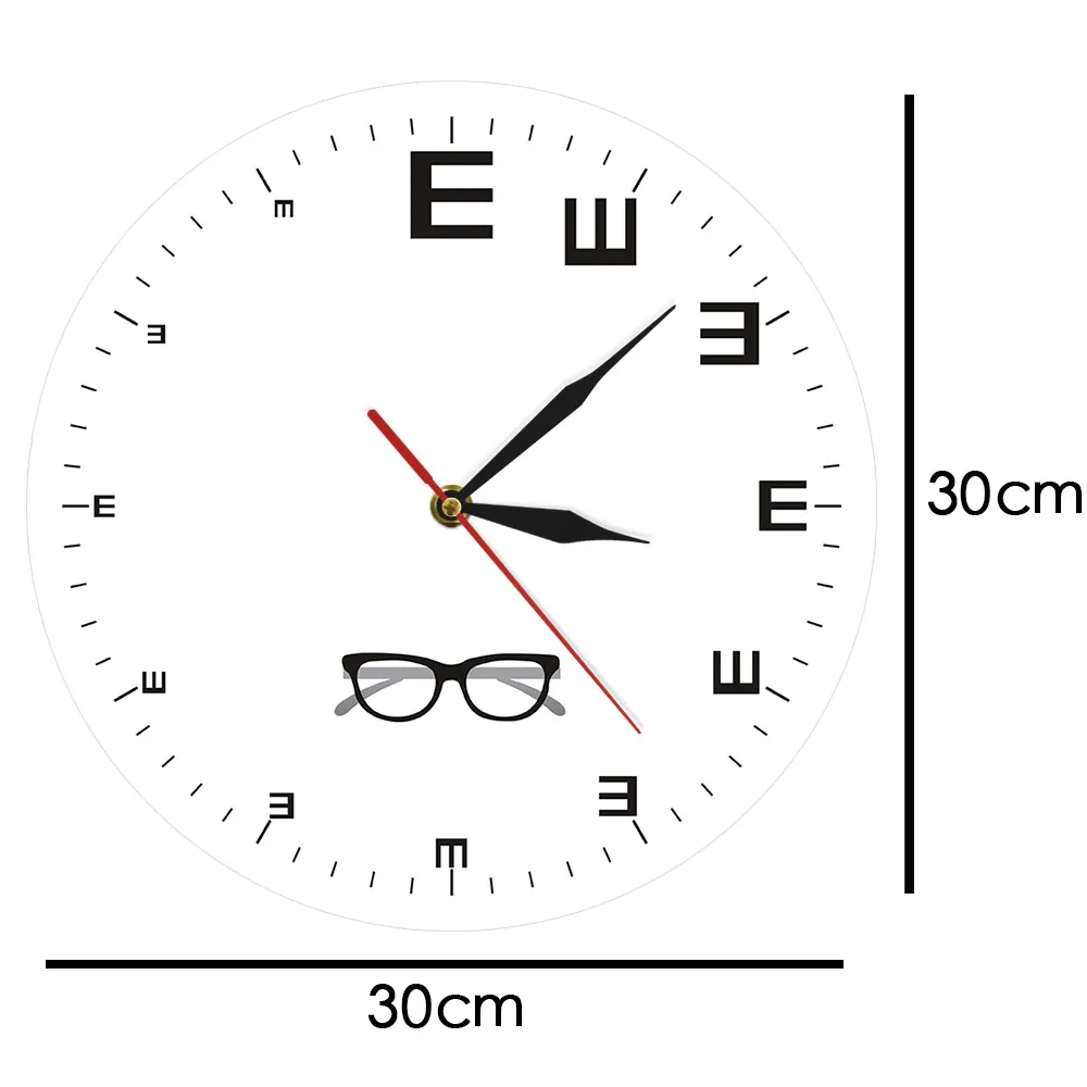 Eye Chart Modern Design Wall Clock Ophthalmology Decor Optometry Vision Test Artwork Silent Quartz Clock Wall Watch Oculist Gift - Image 8
