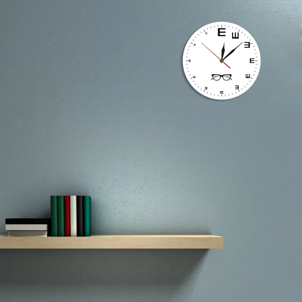 Eye Chart Modern Design Wall Clock Ophthalmology Decor Optometry Vision Test Artwork Silent Quartz Clock Wall Watch Oculist Gift - Image 28