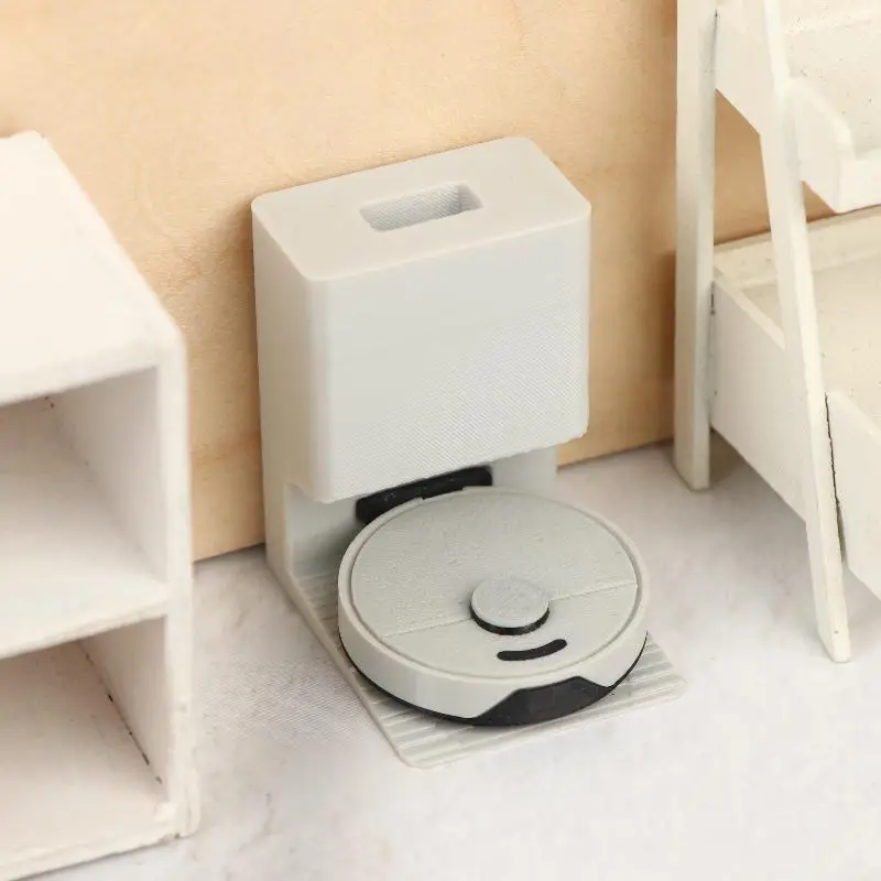 Miniature Dollhouse Vacuum Cleaner Robot 1 12 Scale Sweeper Ornament Lifelike Appliance Model Playhouse Furniture Item - Image 14
