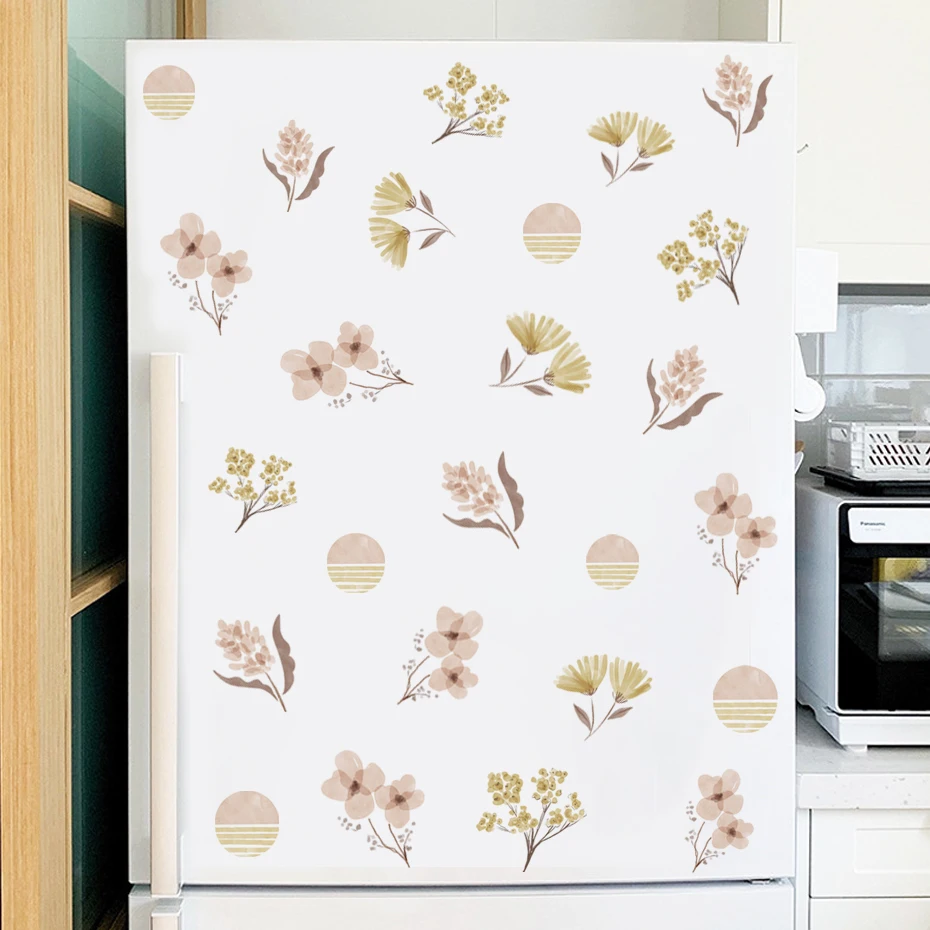 Boho Bee Flower Watercolor Wall Sticker Children's Nursery Vinyl Wall Art Decal Peel and Stick Baby Kids Room Home Decoration - Image 16