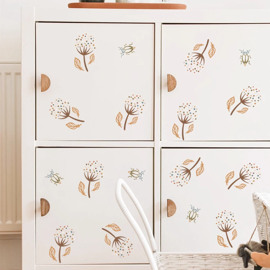 Boho Bee Flower Watercolor Wall Sticker Children's Nursery Vinyl Wall Art Decal Peel and Stick Baby Kids Room Home Decoration - Image 18