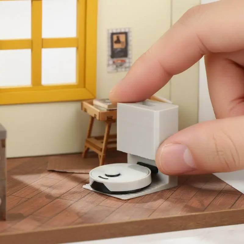 Miniature Dollhouse Vacuum Cleaner Robot 1 12 Scale Sweeper Ornament Lifelike Appliance Model Playhouse Furniture Item - Image 17