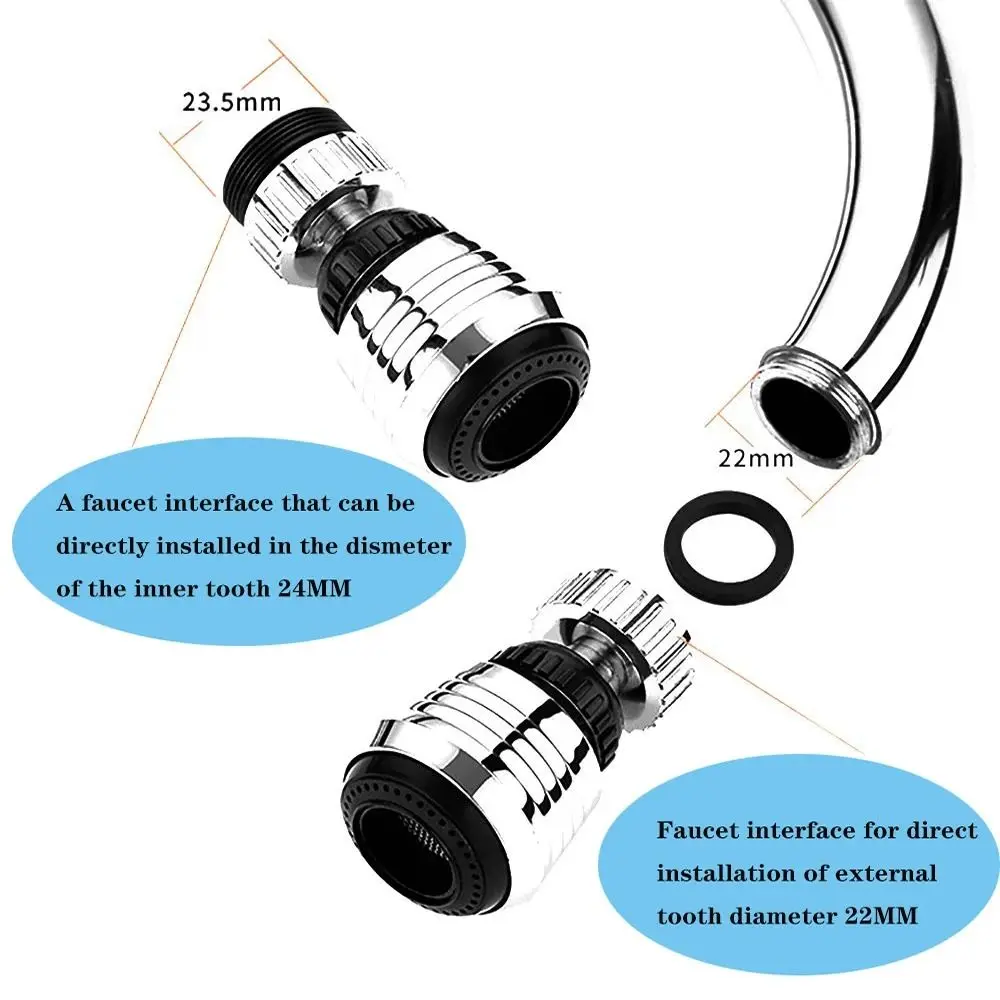 1Set Booster Nozzle Extender 360 Degree Faucet Anti Splash Head Water Saver Rotating Bubbler Bathroom Kitchen Tools Dual Mode - Image 37