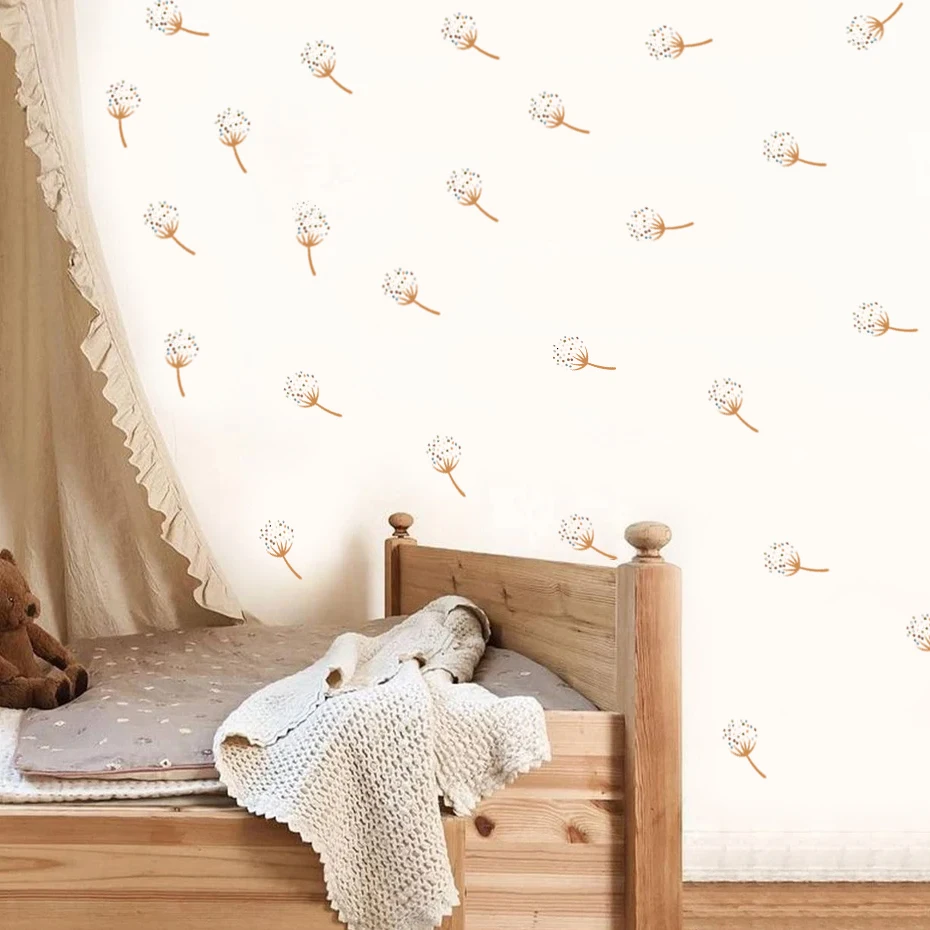 Boho Bee Flower Watercolor Wall Sticker Children's Nursery Vinyl Wall Art Decal Peel and Stick Baby Kids Room Home Decoration - Image 19