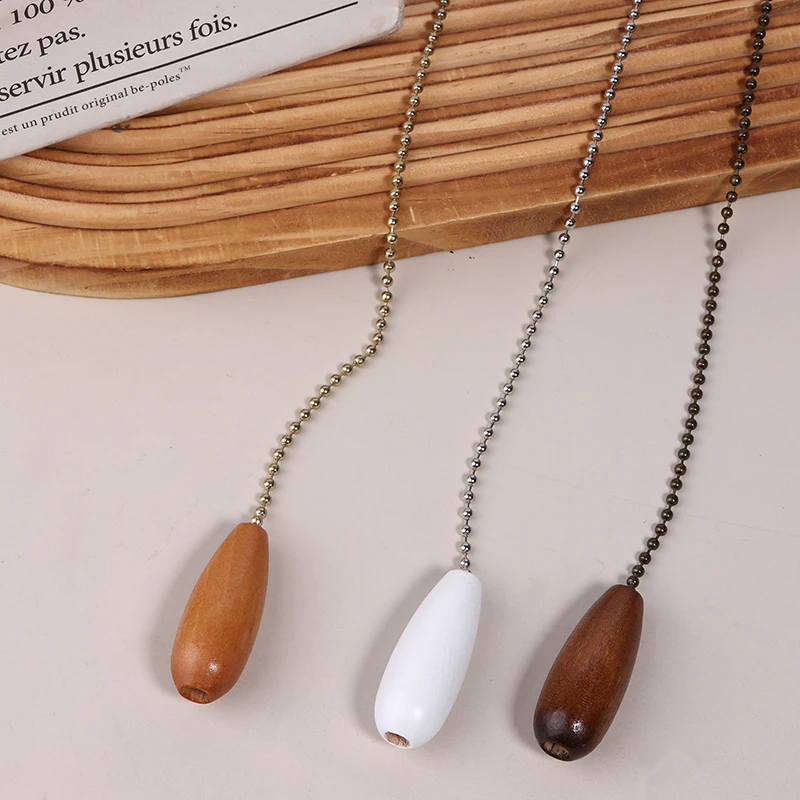 Ceiling Light Lamp Fan Decorative Chain Pull Wooden Pull Chain Pendant Rope Extension Pull Chain DIY Ceiling Fan Chain Pulls - Image 2