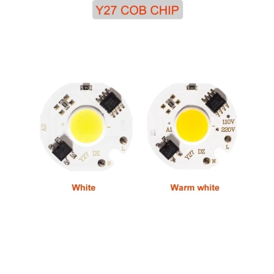 YzzKoo 3W 5W 7W 9W 10W 12W Y27 LED COB Chip Lamp 220V Smart IC No Need Driver LED Bulb For Flood Light Cold White Warm White - Image 2