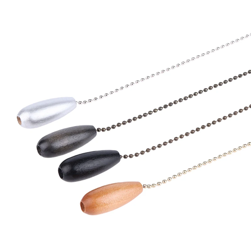 Ceiling Light Lamp Fan Decorative Chain Pull Wooden Pull Chain Pendant Rope Extension Pull Chain DIY Ceiling Fan Chain Pulls - Image 4