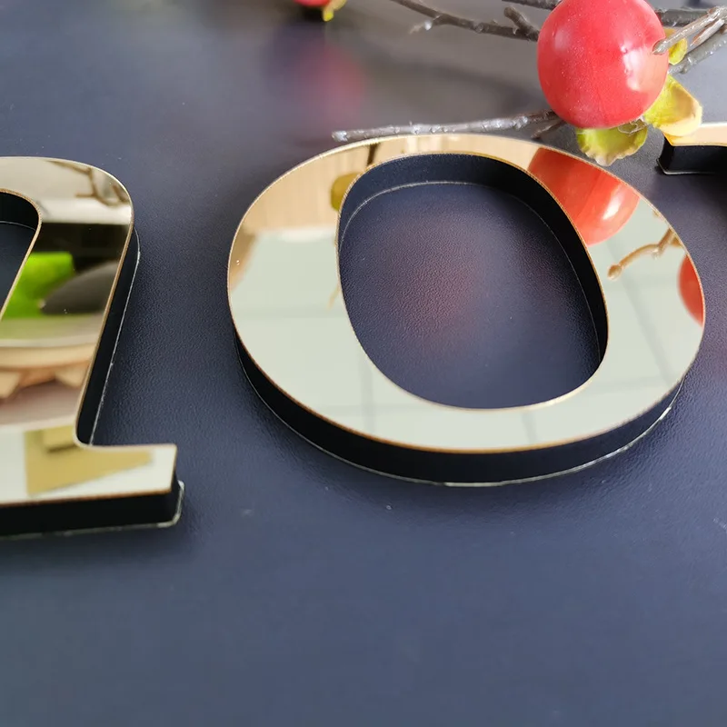 a-z A-Z English Letters Wall Stickers 10cm Acrylic Mirror Reflective 3D Decoration Door Number Letter Words Festival Home Decor - Image 3