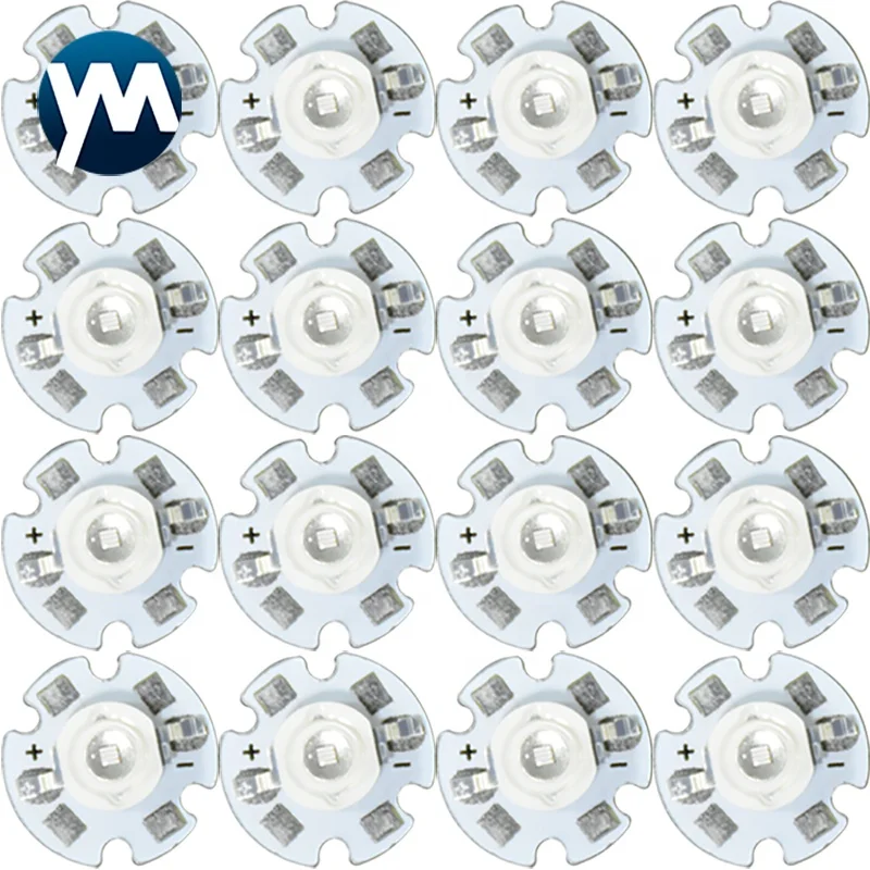 1-10pcs 3W UV Purple LED Ultraviolet Bulbs Lamp Chips 365nm 370nm 380nm 385nm 395nm 400nm 405nm 3W High Power Light - Image 6