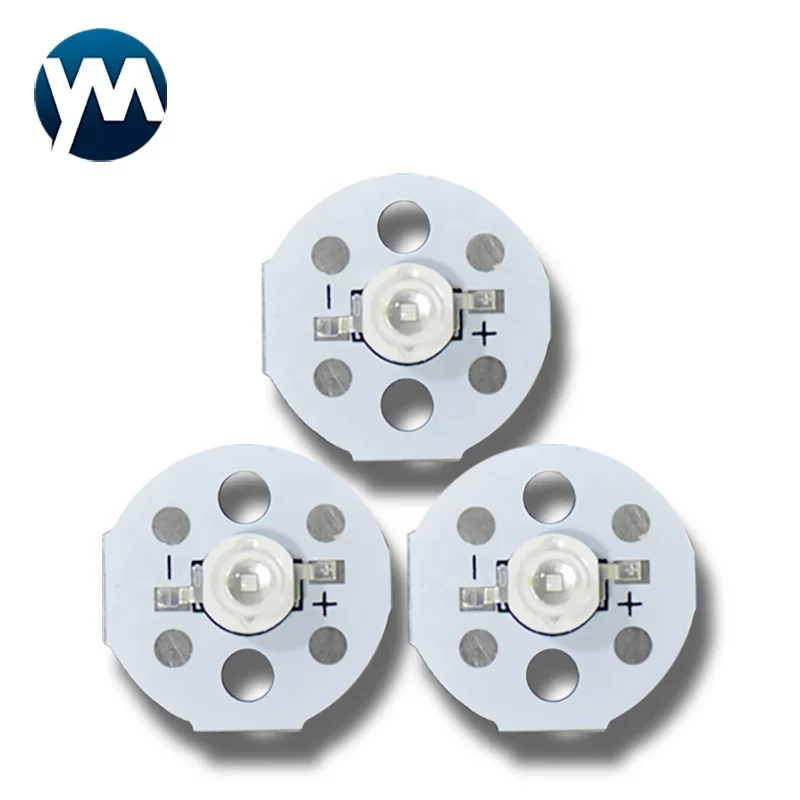 1-10pcs 3W UV Purple LED Ultraviolet Bulbs Lamp Chips 365nm 370nm 380nm 385nm 395nm 400nm 405nm 3W High Power Light - Image 3