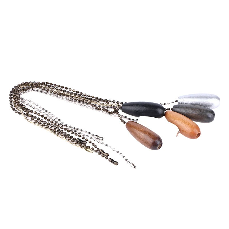 Ceiling Light Lamp Fan Decorative Chain Pull Wooden Pull Chain Pendant Rope Extension Pull Chain DIY Ceiling Fan Chain Pulls - Image 5