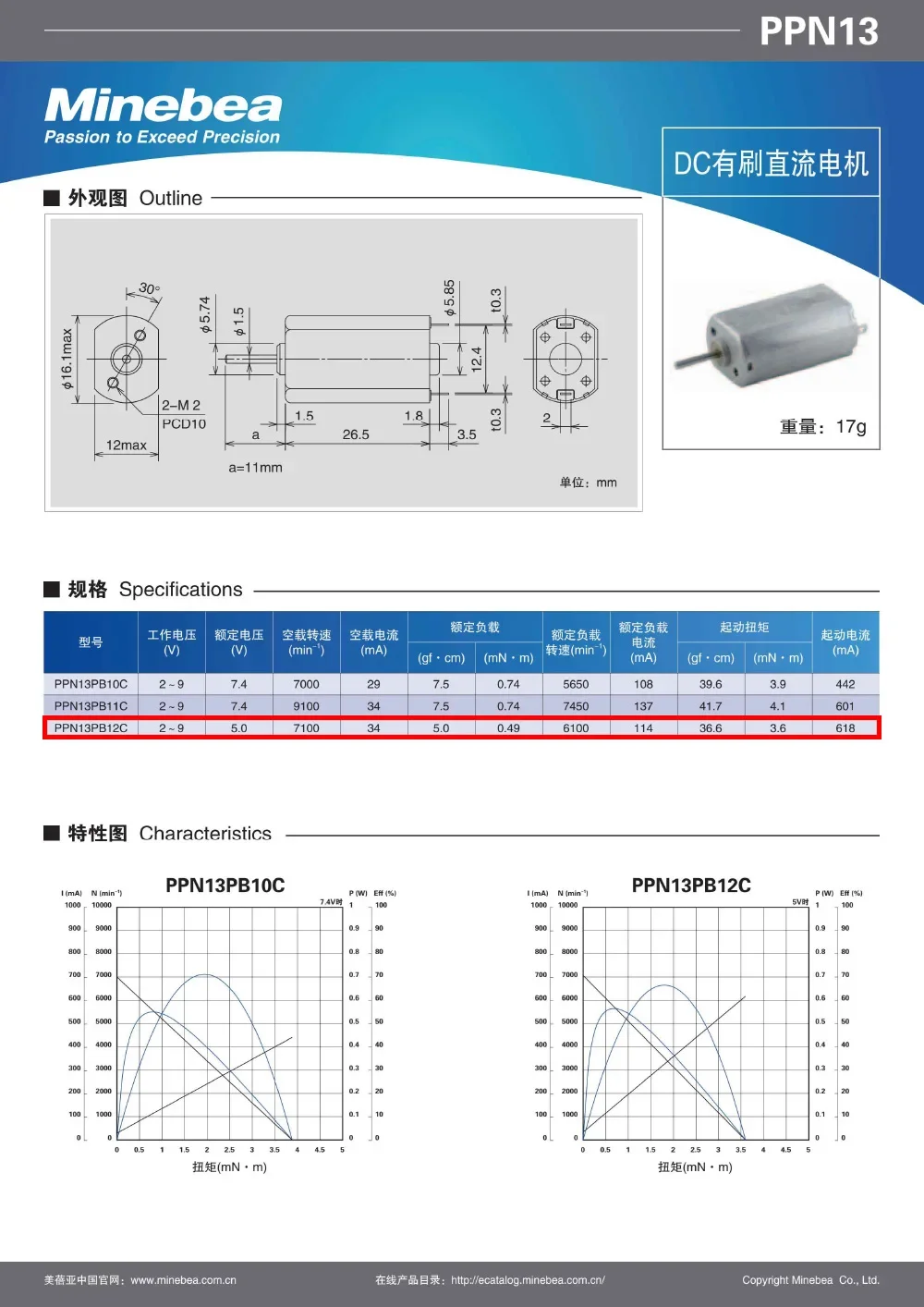 PPN13PB12C FF-050SH Mini 050 Motor DC 3V 5V 6V 8V 9V Micro 15mm Electric Motor DIY Home Appliances Car AV Device Toy Model - Image 6