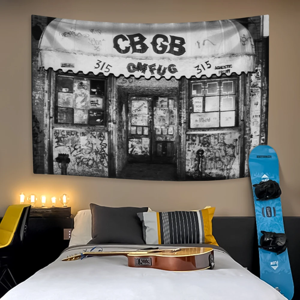 Classic Rock Club CBGB Tapestry Punk Metal Home Decor Aesthetics Wall Hanging Covering Living Room Dormitory Background Cloth - Image 2