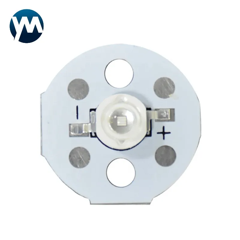 1-10pcs 3W UV Purple LED Ultraviolet Bulbs Lamp Chips 365nm 370nm 380nm 385nm 395nm 400nm 405nm 3W High Power Light