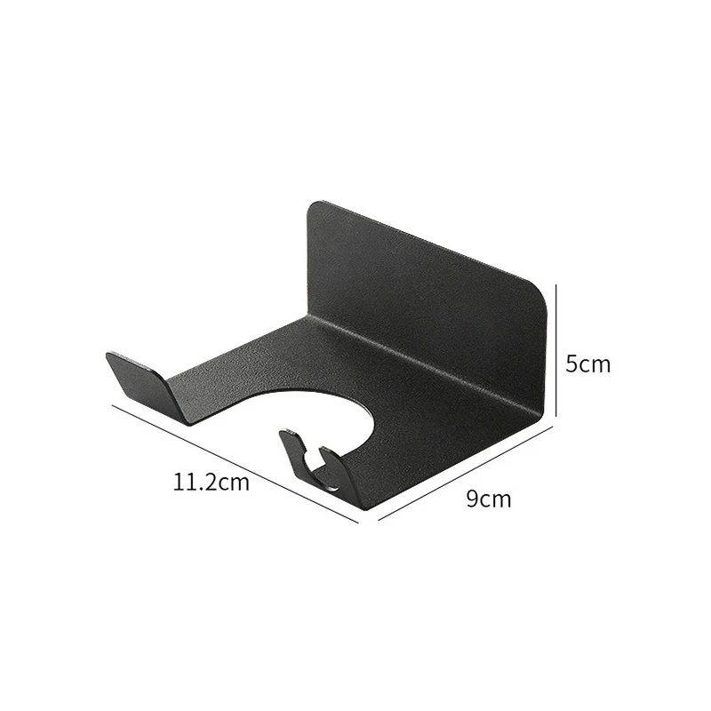 1pc Metal Hair Dryer Storage Holder Wall Mounted Punchless Self-adhesive Hairdryer Household Washroom Dressing Room Rack Tool - Image 5