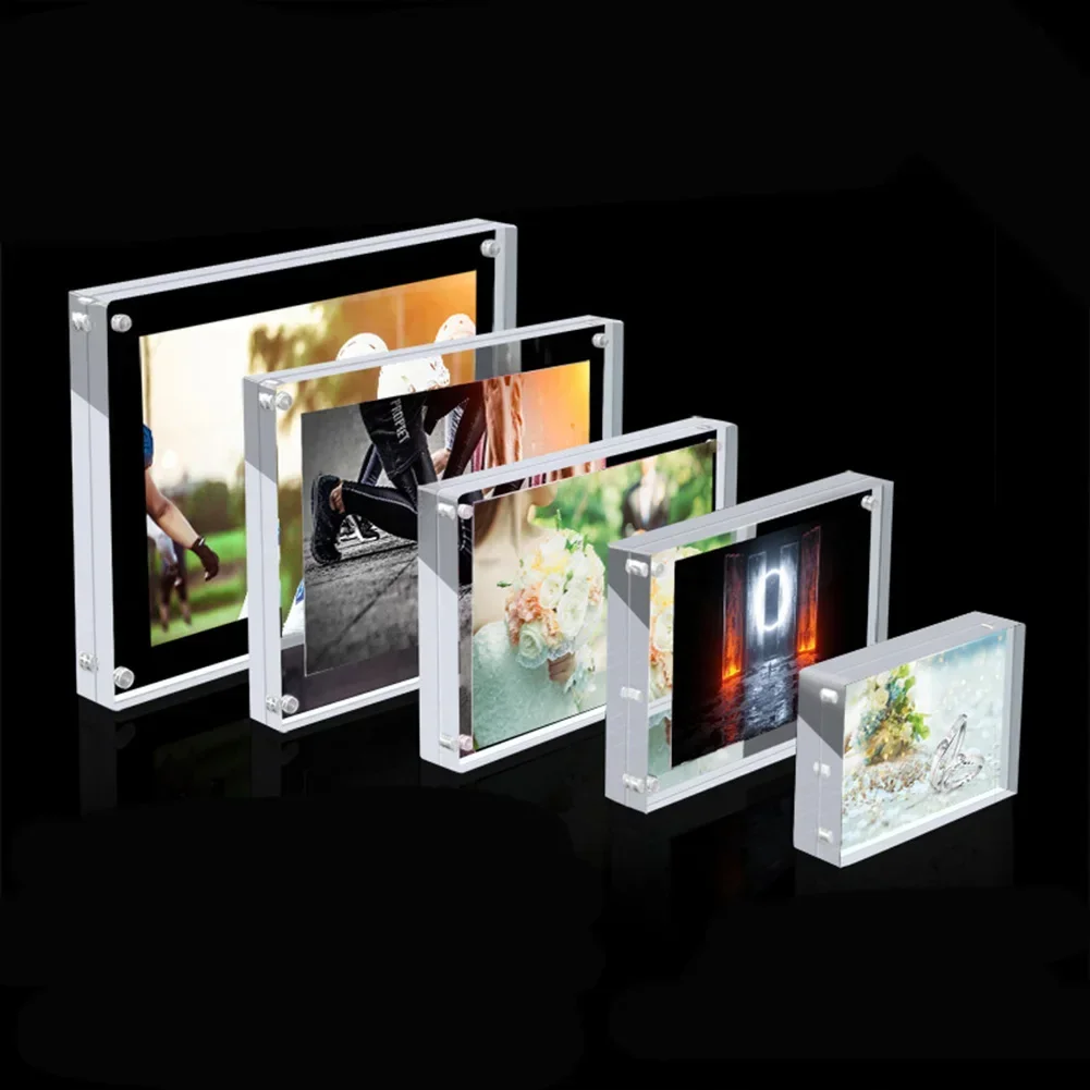 Transparent Acrylic wall photo frames Magnetic Poster Display Stand Picture Frame magnetic photo frame wall frames acrylic frame