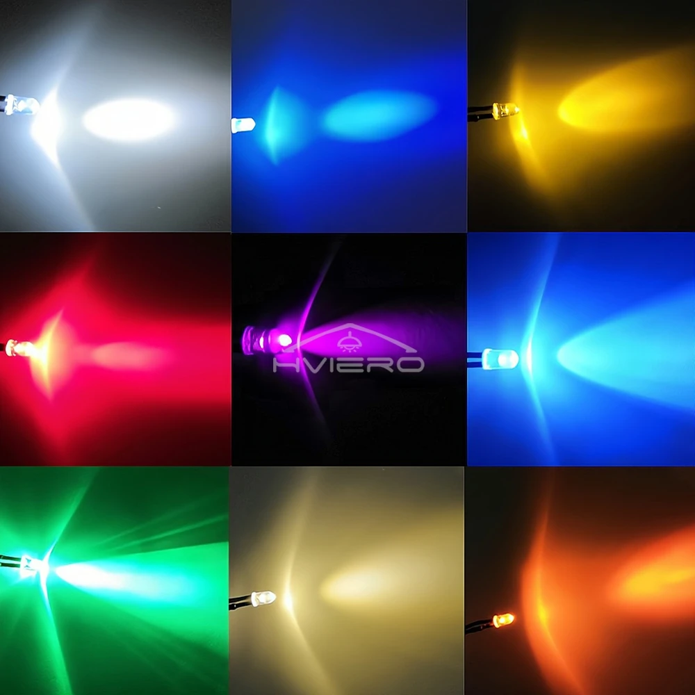 1Pcs 5mm Round 20cm Pre Wired DC 12V LED Lamp Light Bulb Red Blue White Green Warm Diode Emitting Diodes Multiple Color Options - Image 2