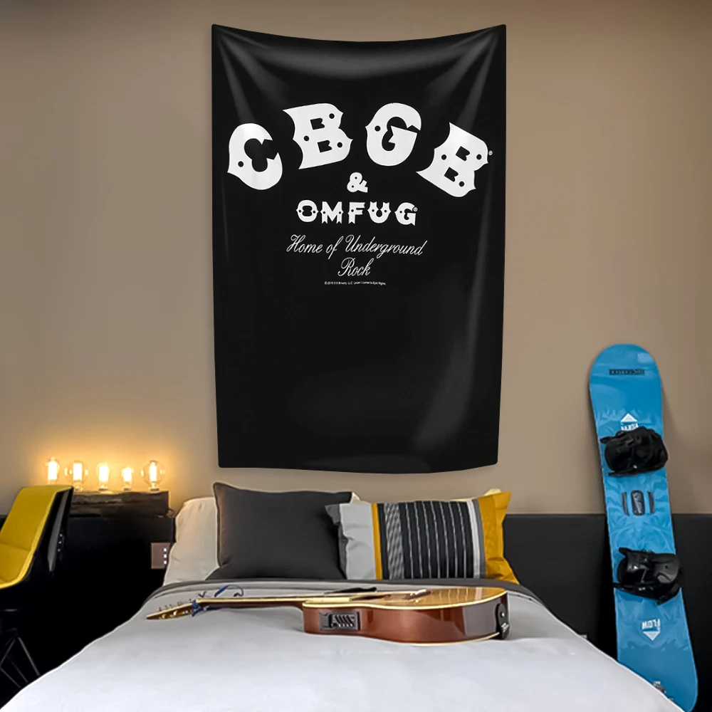 Classic Rock Club CBGB Tapestry Punk Metal Home Decor Aesthetics Wall Hanging Covering Living Room Dormitory Background Cloth - Image 4
