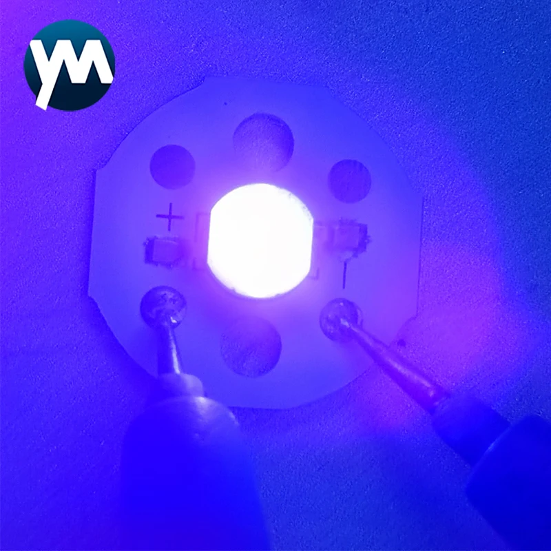 1-10pcs 3W UV Purple LED Ultraviolet Bulbs Lamp Chips 365nm 370nm 380nm 385nm 395nm 400nm 405nm 3W High Power Light - Image 5