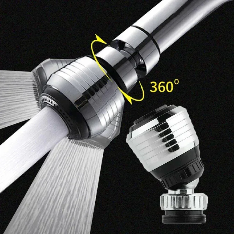 Faucet Splash Nozzle Rotate Swivel Water Saving Tap Kitchen Water Saver ABS Chrome Home Improvement Plumbing Fixtures - Image 5